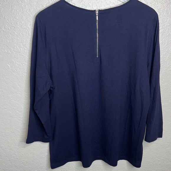Talbots Long Sleeve Navy Blue Women’s Top - Picture 6 of 6
